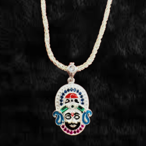 Real Midium Idol Face Shyam Ji Silver Pendant - Image 1
