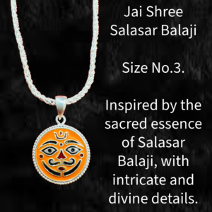 Salasar Balaji Silver Pendant With Meena Work Size 3 NO. - Image 3