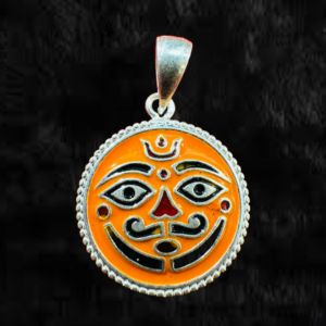 Salasar Balaji Silver Pendant With Meena Work Size 3 NO. - Image 2