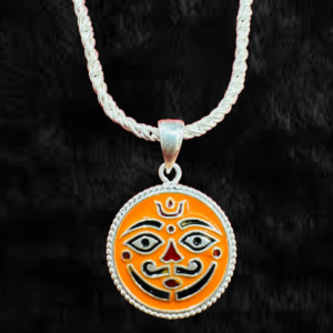 Salasar Balaji Silver Pendant With Meena Work Size 3 NO. - Image 1