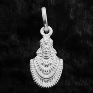 Small Silver Idol with Flowers Baba Shyam Ji Pendant - Image 2