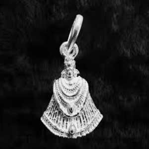 Small Silver Idol with Posak Baba Shyam Ji Pendant - Image 2