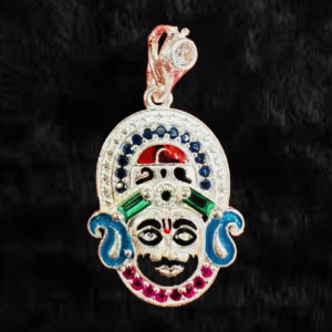 Real Midium Idol Face Shyam Ji Silver Pendant - Image 2