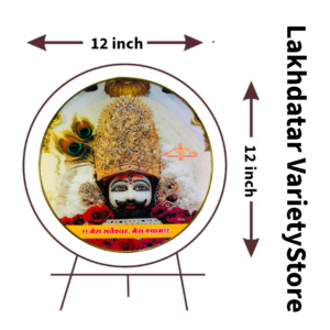 White Face Khatushyam Ji Crystal Resine Art Photo Frame Size 12X12 - Image 4