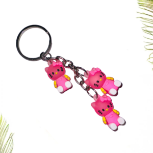 Cartoon Panda Keychain (Pink) - Image 1