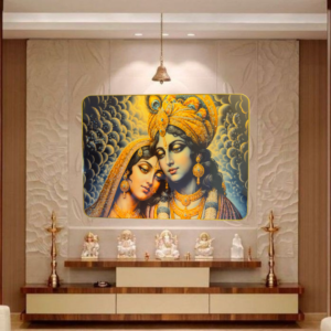 Radha Krishna Crystal Resine Art Photo Frame Size 18X24 - Image 1