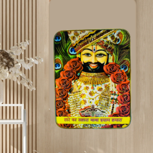 Smile Face Khatushyam Ji Crystal Resine Art Photo Frame Size 9X12 - Image 1