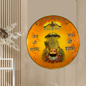 Khatushyam Ji Crystal Resine Art Photo Frame Size 12X12 - Image 1
