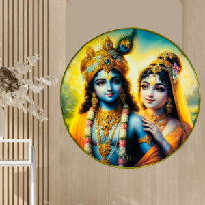 Radha Krishna Crystal Resine Art Photo Frame Size 12X12 - Image 1