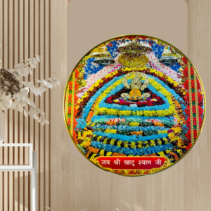 Real Face Khatushyam Ji Crystal Resine Art Photo Frame Size 12X12 - Image 1