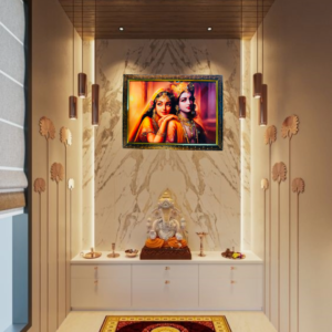 Radha Krishna Crystal Resine Art Photo Frame Size 9X12 - Image 2