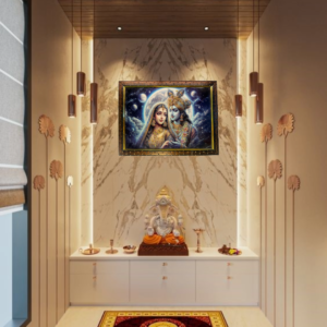 Radha Krishna Crystal Resine Art Photo Frame Size 9X12 - Image 3