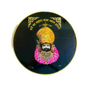 Black Face Khatushyam Ji Crystal Resine Art Photo Frame Size 16X16 - Image 3