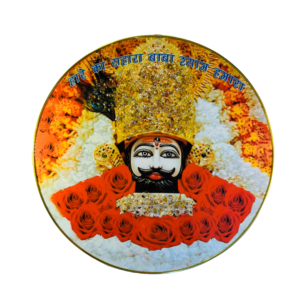 White Face Khatushyam Ji Crystal Resine Art Photo Frame Size 16X16 - Image 3