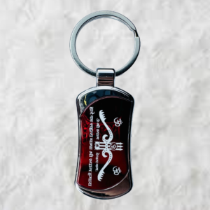 Steel Tinbaan Shyam Ji Keychain (Red) - Image 3