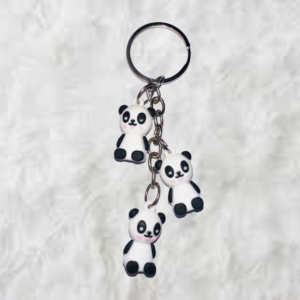 Cartoon Panda Keychain (White) - Image 3