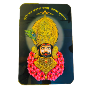 Black Face Khatushyam Ji Crystal Resine Art Photo Frame Size 12X18 - Image 3