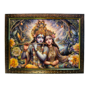 Radha Krishna Crystal Resine Art Photo Frame Size 9X12 - Image 3
