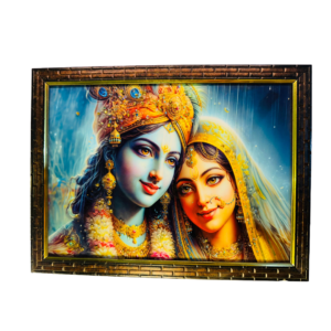 Radha Krishna Crystal Resine Art Photo Frame Size 9X12 - Image 3