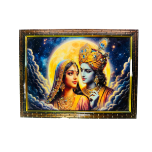 Radha Krishna Crystal Resine Art Photo Frame Size 9X12 - Image 3