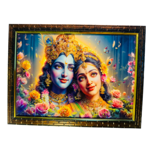 Radha Krishna Crystal Resine Art Photo Frame Size 9X12 - Image 3