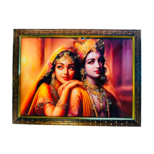 Radha Krishna Crystal Resine Art Photo Frame Size 9X12 - Image 3