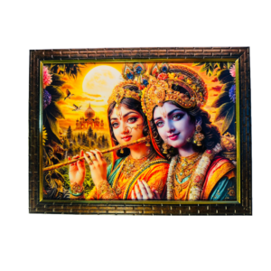 Radha Krishna Crystal Resine Art Photo Frame Size 9X12 - Image 3
