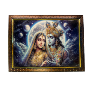 Radha Krishna Crystal Resine Art Photo Frame Size 9X12 - Image 4