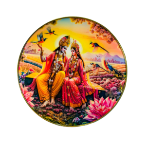 Radha Krishna Crystal Resine Art Photo Frame Size 12X12 - Image 3