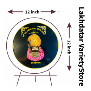 Black Face Khatushyam Ji Crystal Resine Art Photo Frame Size 12X12 - Image 3