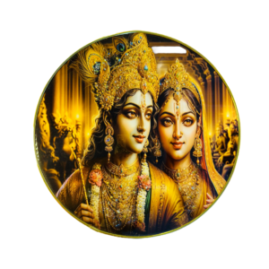 Radha Krishna Crystal Resine Art Photo Frame Size 12X12 - Image 3