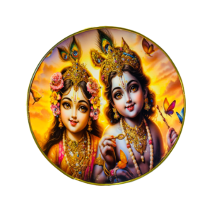 Radha Krishna Crystal Resine Art Photo Frame Size 12X12 - Image 3