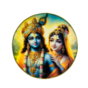 Radha Krishna Crystal Resine Art Photo Frame Size 12X12 - Image 3