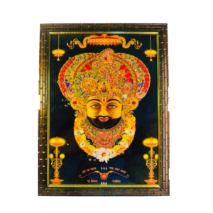 Black Face Khatushyam Ji Crystal Resine Art Photo Frame Size 9X12 - Image 3