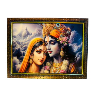 Radha Krishna Crystal Resine Art Photo Frame Size 9X12 - Image 3