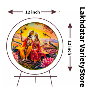 Radha Krishna Crystal Resine Art Photo Frame Size 12X12 - Image 4
