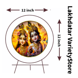 Radha Krishna Crystal Resine Art Photo Frame Size 12X12 - Image 4