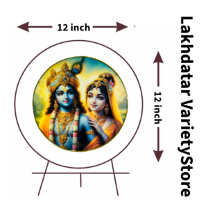 Radha Krishna Crystal Resine Art Photo Frame Size 12X12 - Image 4