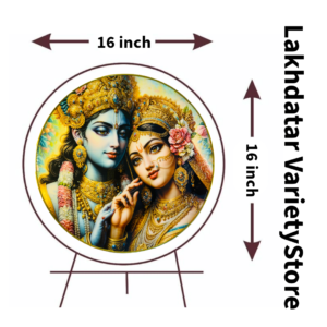 Radha Krishna Crystal Resine Art Photo Frame Size 16X16 - Image 4