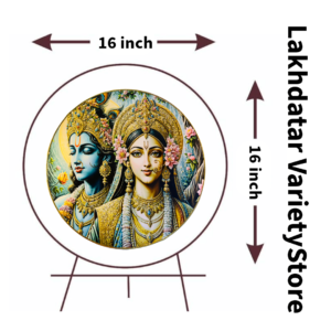 Radha Krishna Crystal Resine Art Photo Frame Size 16X16 - Image 3