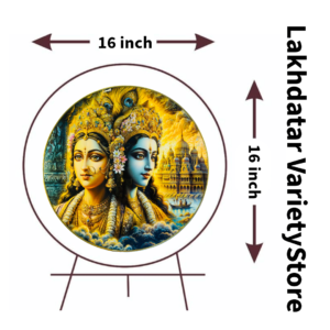 Radha Krishna Crystal Resine Art Photo Frame Size 16X16 - Image 4