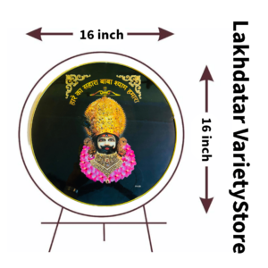 Black Face Khatushyam Ji Crystal Resine Art Photo Frame Size 16X16 - Image 4