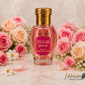 🦚 Khatushyam Ji Gulab Premium Attar – 12ML | Roll-On Fragrance | 🌸 Pooja & Personal Use | ✨ Long-Lasting Divine Aroma