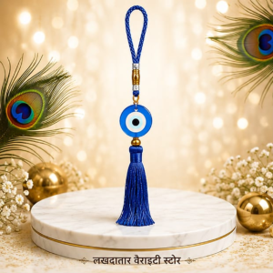 ๐ฆ Khatu Shyam Ji Evil Eye (Nazar) Premium Hanging โ Adjustable 25โ35CM | Blue Nazar Protection Hanging | Car, Home & Mandir Decor ๐โจ