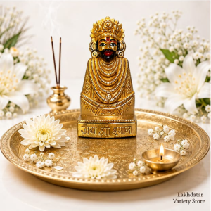 🦚 Khatu Shyam Ji Premium Brass Idol 🙏 | Brass Murti | Pooja, Mandir & Home Decor ✨(5 Inch) - Image 3