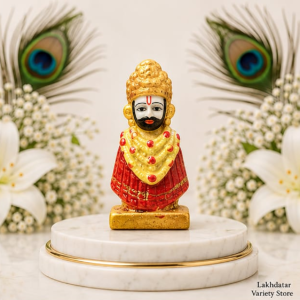 🦚Khatu Shyam Ji Premium Marble Dust Idol | Shyam Baba Murti | Pooja, Mandir & Home Decor 🙏✨(3 Inch)