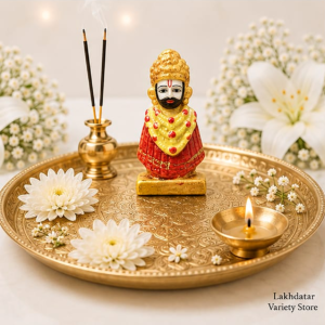 🦚Khatu Shyam Ji Premium Marble Dust Idol | Shyam Baba Murti | Pooja, Mandir & Home Decor 🙏✨(3 Inch) - Image 3