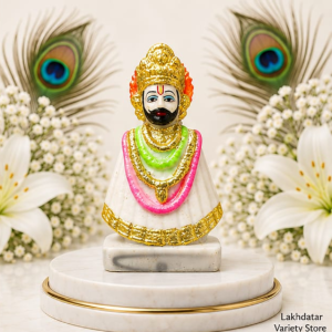 🦚Khatu Shyam Ji Premium Marble Dust Idol | Shyam Baba Murti | Pooja, Mandir & Home Decor 🙏✨(7 Inch)