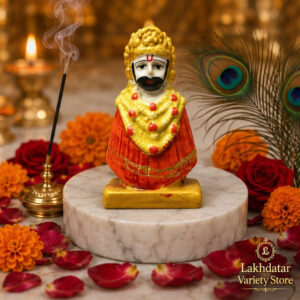 🦚Khatu Shyam Ji Premium Marble Dust Idol | Shyam Baba Murti | Pooja, Mandir & Home Decor 🙏✨(3 Inch)