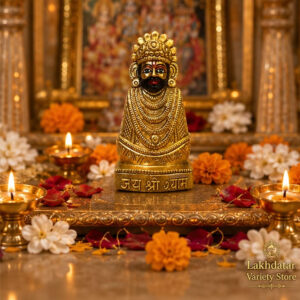🦚 Khatu Shyam Ji Premium Brass Idol 🙏 | Brass Murti | Pooja, Mandir & Home Decor ✨(5 Inch) - Image 4